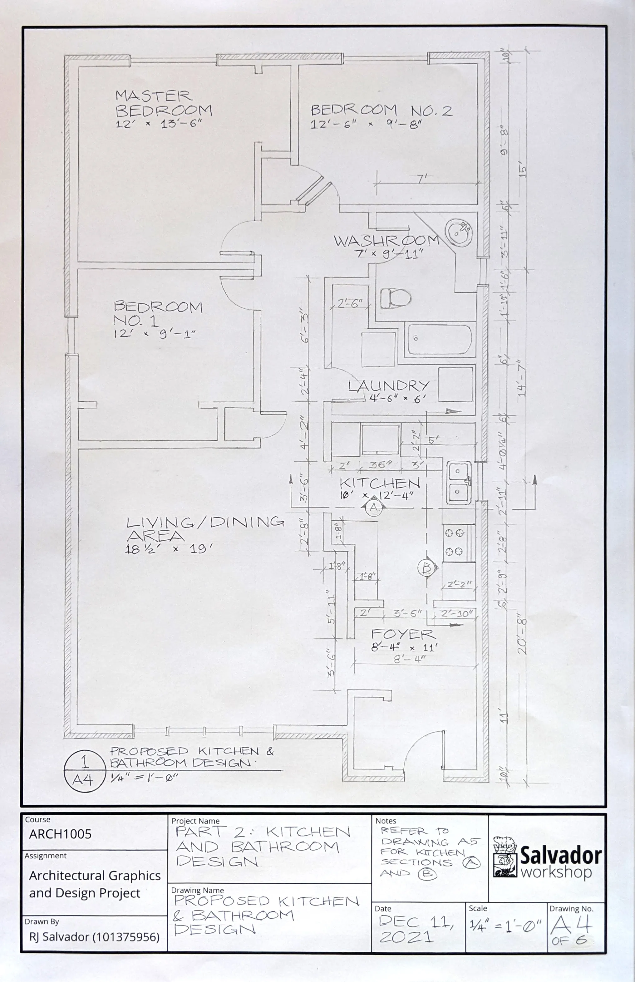 Kitchen/Bathroom Plan