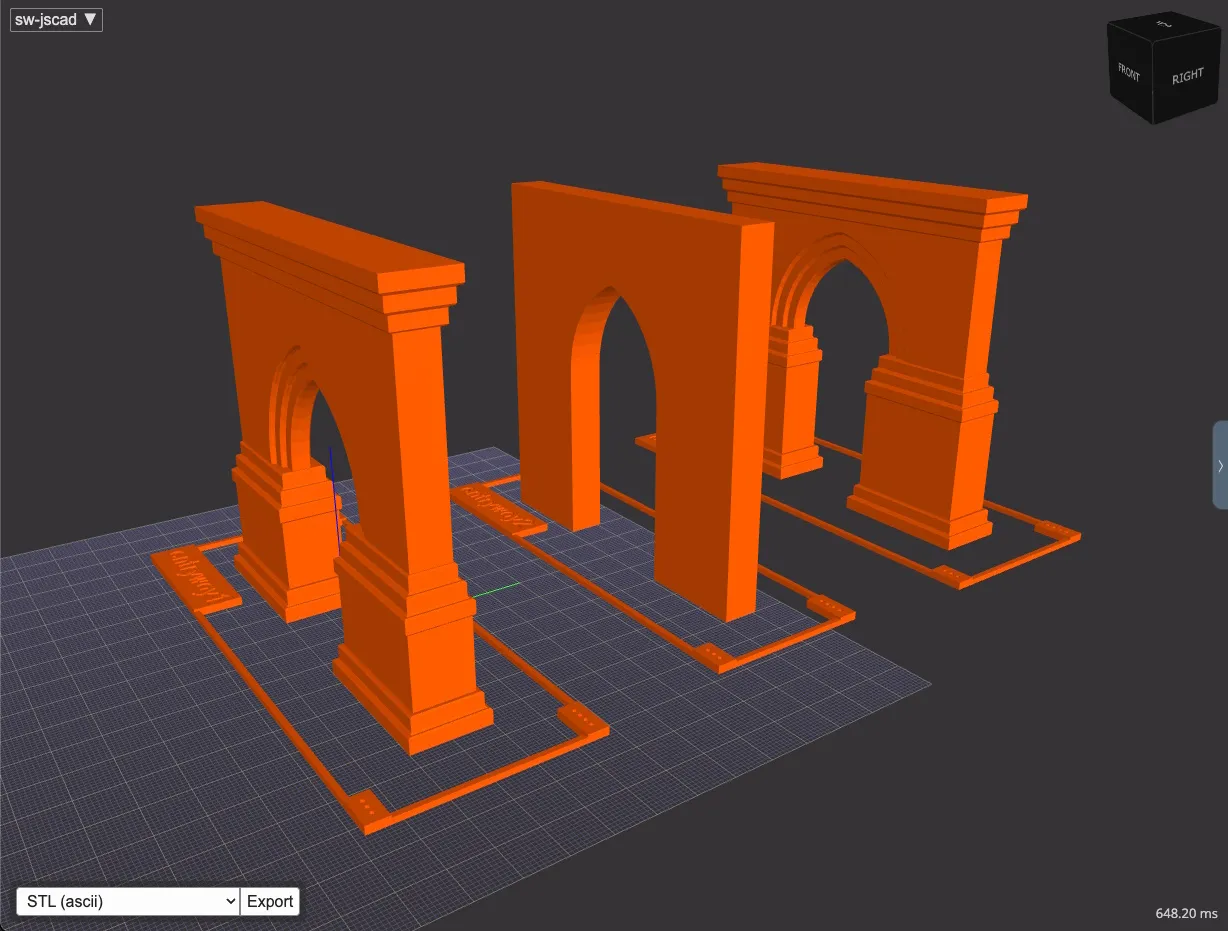 sw-jscad demo - entryways