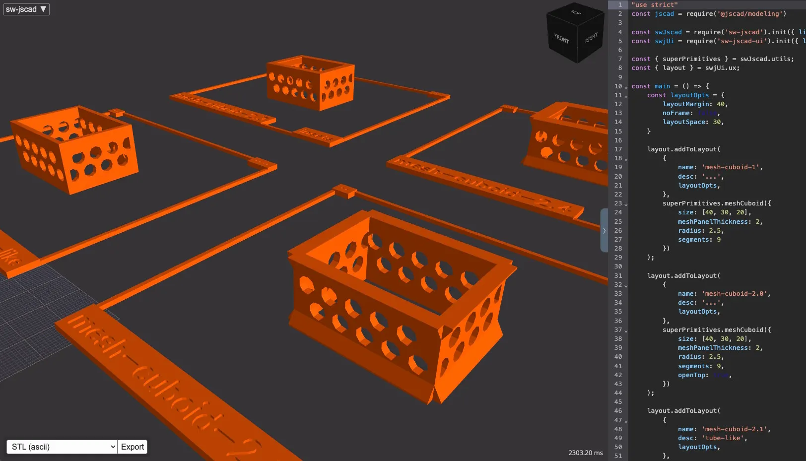 sw-jscad demo - mesh-cuboid